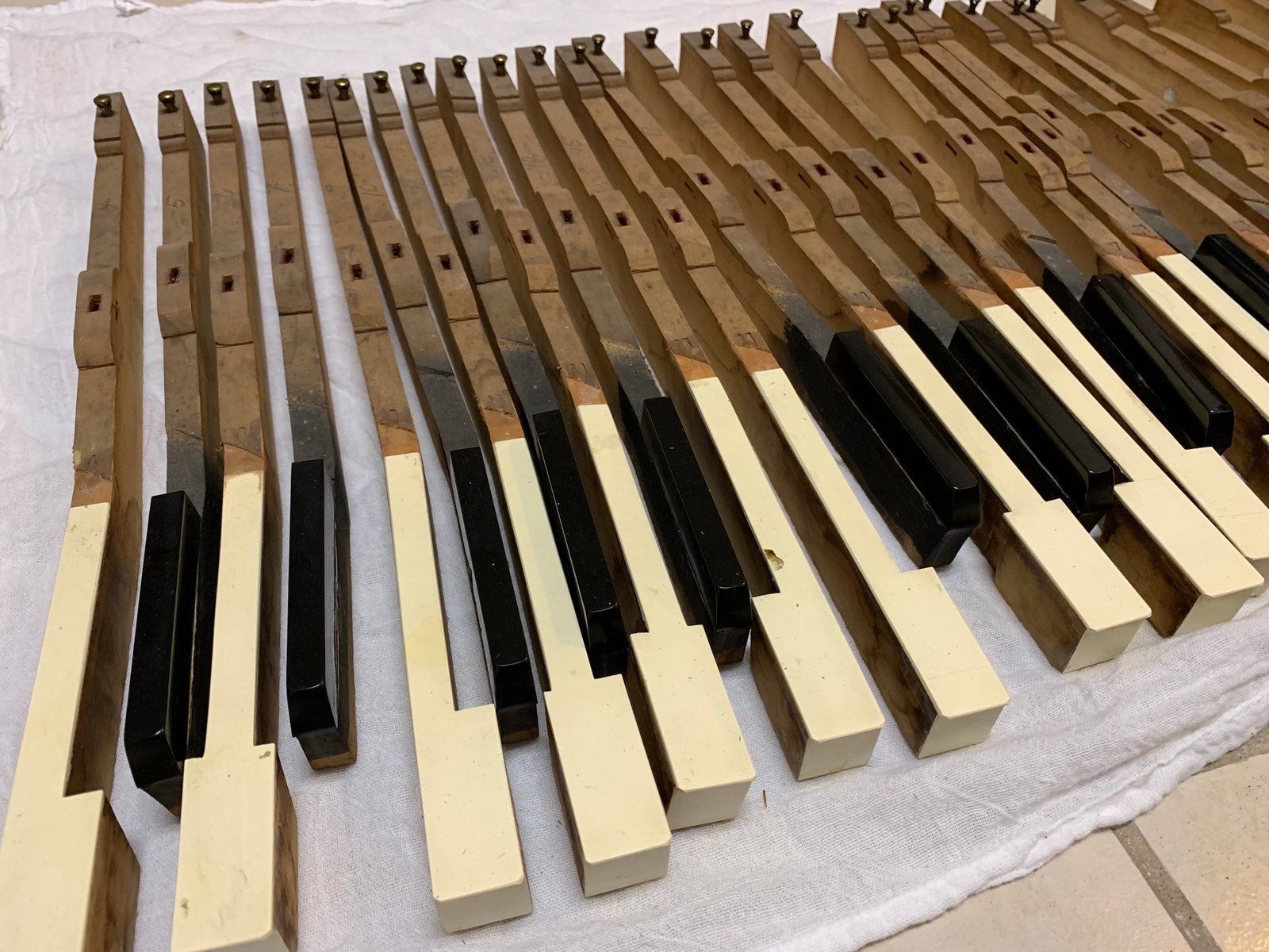 100 year old piano restoration keys